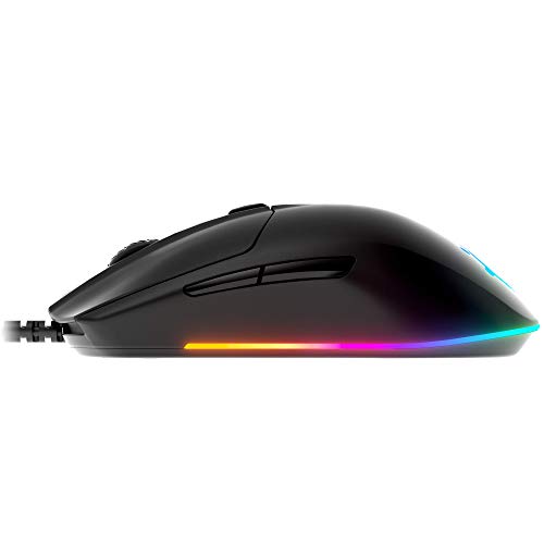 SteelSeries Rival 3 Gaming Mouse - cheapest drag clicking mouse - 8,500 CPI TrueMove Core Optical Sensor - 6 Programmable Buttons - Split Trigger Buttons - Brilliant Prism RGB Lighting - Game-Savvy