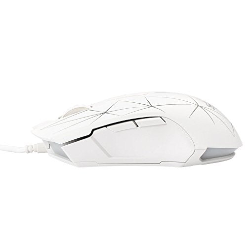 FIRSTBLOOD ONLY GAME. AJ52 Watcher RGB Gaming Mouse, Programmable 7 Buttons, Ergonomic LED Backlit USB Gamer Mice Computer Laptop PC, for Windows Mac Linux OS, Star White - Game-Savvy