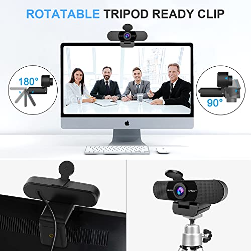 EMEET 1080P Webcam with Microphone, C960 Web Camera, 2 Mics Streaming Webcam with Privacy Cover, 90°View Computer Camera, Plug&Play USB Webcam for Calls/Conference, Zoom/Skype/YouTube, Laptop/Desktop - Game-Savvy