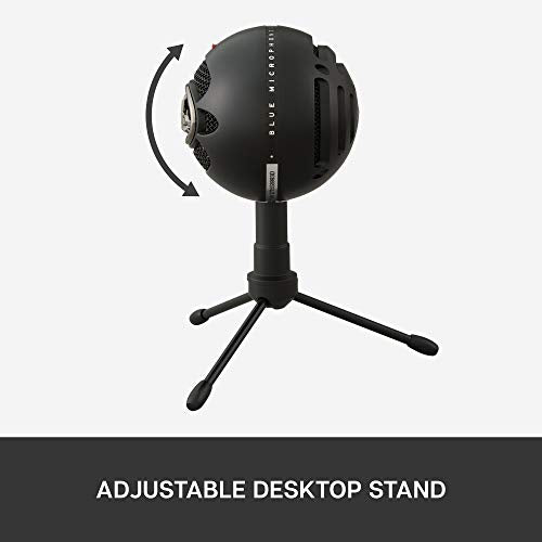 Blue Snowball iCE USB Microphone for PC, Mac, Gaming, Recording, Streaming, Podcasting, with Cardioid Condenser Mic Capsule, Adjustable Desktop Stand and USB cable, Plug 'n Play – Black - Game-Savvy