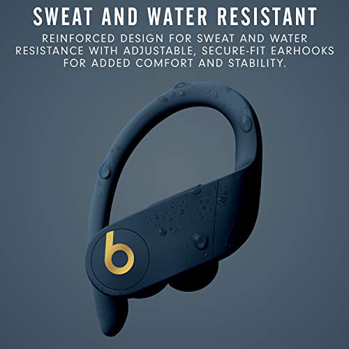 Powerbeats Pro Wireless Earphones - Apple H1 Headphone Chip, Class 1 Bluetooth, 9 Hours of Listening Time, Sweat Resistant Earbuds, Built-in Microphone - Navy - Game-Savvy