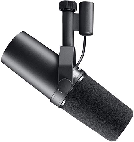 Shure SM7B WMT mic Vocal Dynamic Microphone for Broadcast, Podcast & Recording, XLR Studio Mic for Music & Speech, Wide-Range Frequency, Warm & Smooth Sound, Rugged Construction, Detachable Windscreen - Black - gaming microphone pc - Game-Savvy