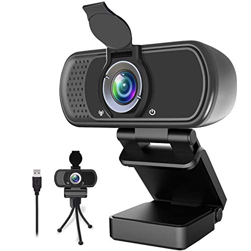 1080P Webcam,Live Streaming Web Camera with Stereo Microphone, Desktop or Laptop USB Webcam with 110 Degree View Angle, HD N5 Webcam for Video Calling, Recording, Conferencing, Streaming, Gaming - Game-Savvy