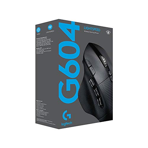 Logitech G604 LIGHTSPEED Wireless Gaming Mouse with 15 programmable controls, up to 240 hour battery life, dual wireless connectivity modes, hyper-fast scroll wheel - Black - Game-Savvy