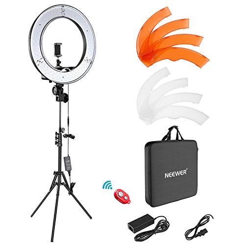 Neewer Ring Light Kit:18"/48cm Outer 55W 5500K Dimmable LED Ring Light, Light Stand, Carrying Bag for Camera,Smartphone,YouTube,TikTok,Self-Portrait Shooting, Black, Model:10088612 - Game-Savvy