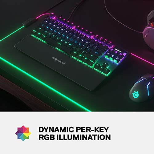 SteelSeries Apex Pro TKL Mechanical Gaming Keyboard – World’s Fastest Mechanical Switches – OLED Smart Display – Compact Form Factor – RGB Backlit - Game-Savvy