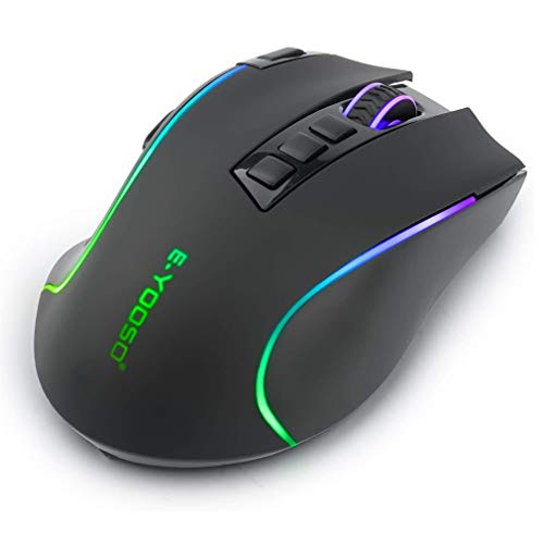 Niceon Wireless Gaming Mouse RGB Backlit, Rechargeable, 9 Programmable Buttons, Ergonomic Mouse for PC Laptop Gamer - Game-Savvy