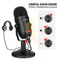 Podcast Microphone for Phone/Pad/PS4,Condenser Recording USB Microphone for Computer,Metal PC Microphone for Gaming,ASMR,YouTube,Streaming Mic Kit with Noise Cancelling for Laptop MAC or Windows - Game-Savvy
