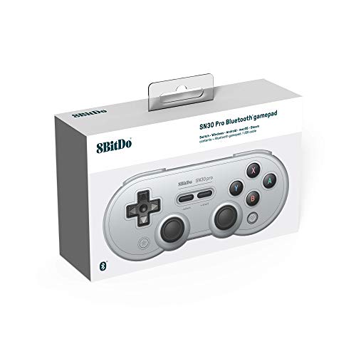 8Bitdo Sn30 Pro Bluetooth Controller for Switch/Switch OLED, PC, macOS, Android, Steam Deck & Raspberry Pi (Gray Edition) - Game-Savvy