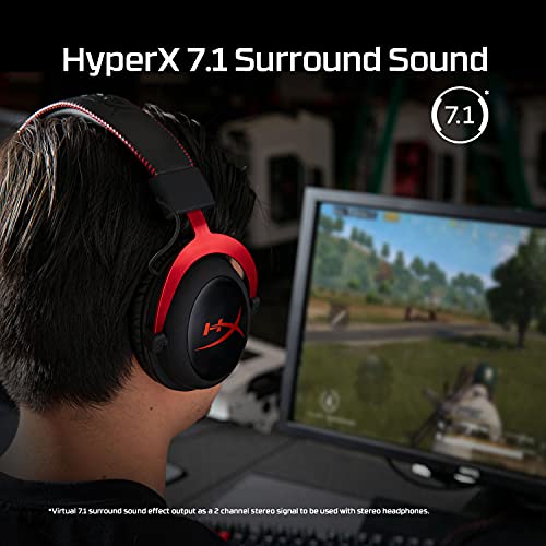 HyperX Cloud II - Gaming Headset, 7.1 Surround Sound, Memory Foam Ear Pads, Durable Aluminum Frame, Detachable Microphone, Works with PC, PS5, PS4, Xbox Series X|S, Xbox One – Red - Game-Savvy