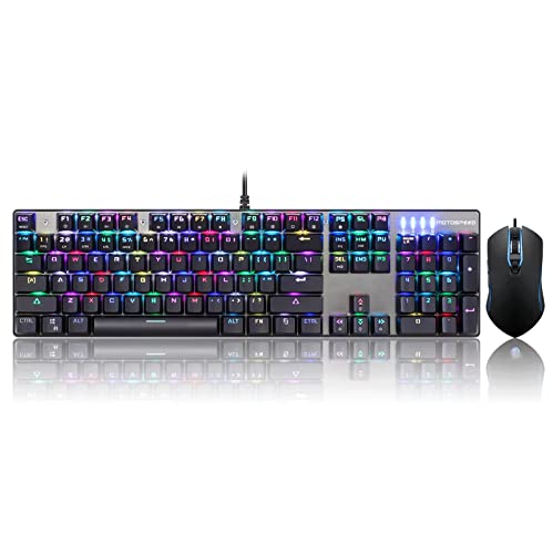 Feiyx RGB Gaming Keyboard and Mouse Set,LED RGB Backlit Wired Keyboard for PC Gamers and Xbox and PS4 Users - Game-Savvy