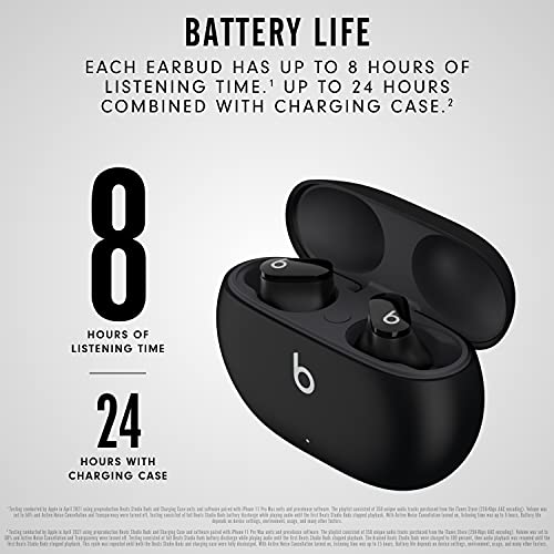 Beats Studio Buds - True Wireless Noise Cancelling Earbuds - Compatible with Apple & Android, Built-in Microphone, IPX4 Rating, Sweat Resistant Earphones, Class 1 Bluetooth Headphones - Black - Game-Savvy