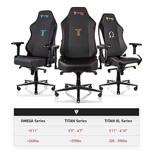 Secretlab Omega 2020 Dark Knight Gaming Chair - Reclining, Comfortable - High Back Computer Chair with Adjustable Armrests - Headrest & Lumbar Pillow - Black - Synthetic Leather - Game-Savvy