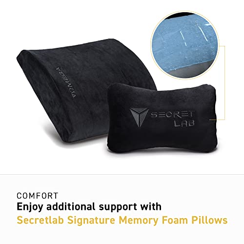 Secretlab Omega 2020 Dark Knight Gaming Chair - Reclining, Comfortable - High Back Computer Chair with Adjustable Armrests - Headrest & Lumbar Pillow - Black - Synthetic Leather - Game-Savvy