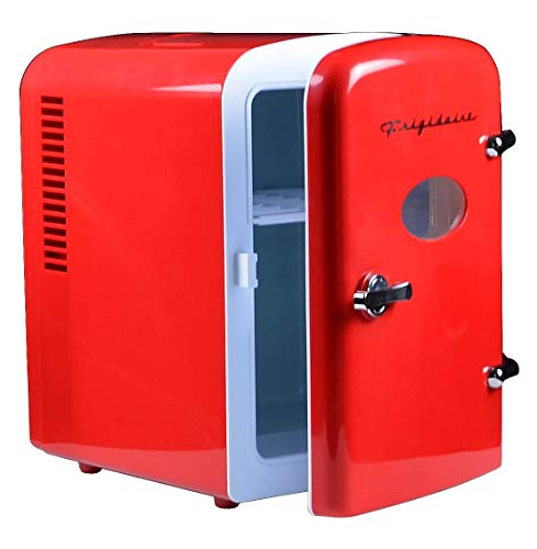 Frigidaire EFMIS129-RED Mini Portable Compact Personal Fridge Cooler, 1 Gallons, 6 Cans - Game-Savvy