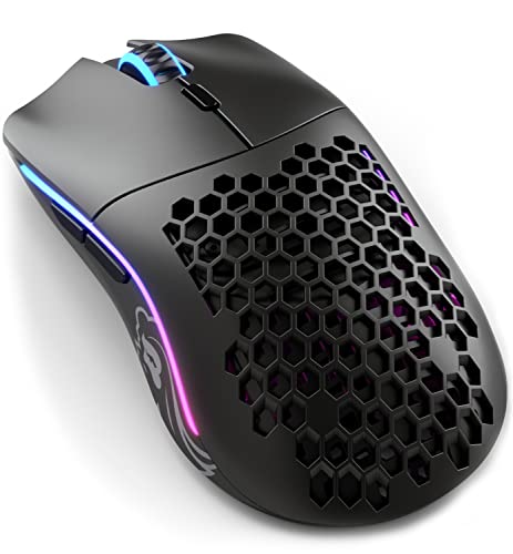 GLORIOUS Gaming - Model O Wireless Gaming Mouse - RGB 69 g Superlight Mouse - Honeycomb Mouse (Matte Black Mouse) - Game-Savvy