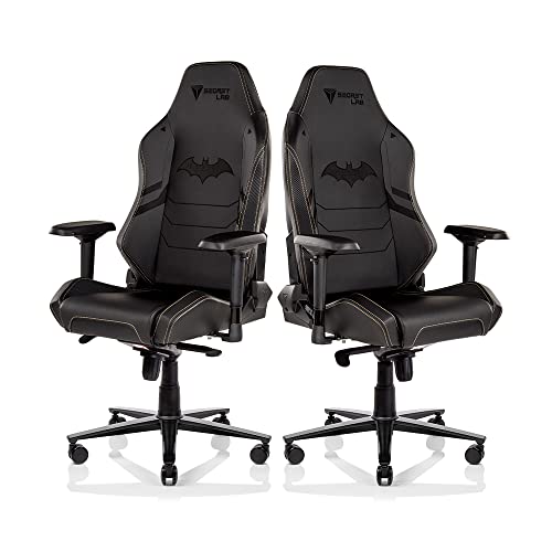 Secretlab Omega 2020 Dark Knight Gaming Chair - Reclining, Comfortable - High Back Computer Chair with Adjustable Armrests - Headrest & Lumbar Pillow - Black - Synthetic Leather - Game-Savvy