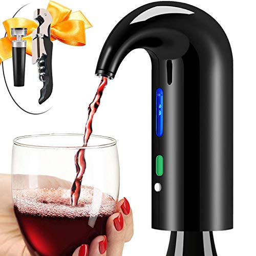 Wine Aerator Gifts Electric Wine Decanter and Dispenser One Touch Red -White Wine Accessories Aeration Work with Wine Opener for Beginner Enthusiast -Wine Gift Set - Game-Savvy