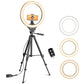 Aureday 14'' Professional Ring Light with Stand and Phone Holder, Makeup Circle Lighting for Video Recording, Ringlight with Tripod and Remote for Tiktok, Compatible with Cameras,iPhone,Samsung, etc. - Game-Savvy