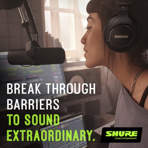 Shure SM7B WMT mic Vocal Dynamic Microphone for Broadcast, Podcast & Recording, XLR Studio Mic for Music & Speech, Wide-Range Frequency, Warm & Smooth Sound, Rugged Construction, Detachable Windscreen - Black - gaming microphone pc - Game-Savvy