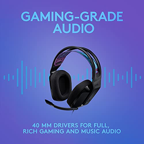 Logitech G335 Wired Gaming Headset, with Flip to Mute Microphone, 3.5mm Audio Jack, Memory Foam Earpads, Lightweight, Compatible with PC, PlayStation, Xbox, Nintendo Switch – Black - Game-Savvy