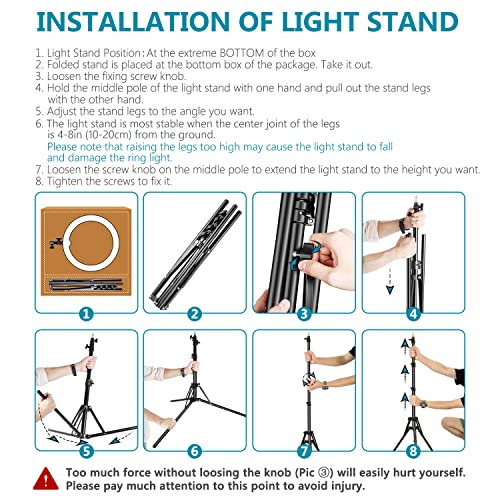 Neewer Ring Light Kit:18"/48cm Outer 55W 5500K Dimmable LED Ring Light, Light Stand, Carrying Bag for Camera,Smartphone,YouTube,TikTok,Self-Portrait Shooting, Black, Model:10088612 - Game-Savvy