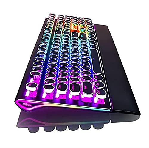 SMSOM Gaming Keyboard, RGB Backlit Mechanical Gaming Keyboard, Ergonomic Mechanical Keyboard, USB Wired Gaming PC Keyboard, 108 Keys Multicolor - Game-Savvy