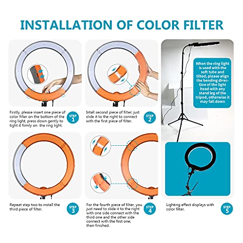 Neewer Ring Light Kit:18"/48cm Outer 55W 5500K Dimmable LED Ring Light, Light Stand, Carrying Bag for Camera,Smartphone,YouTube,TikTok,Self-Portrait Shooting, Black, Model:10088612 - Game-Savvy