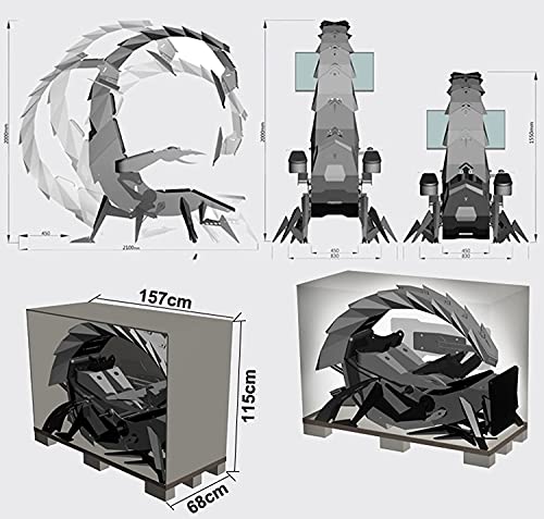 Fly YUTING Gaming Ergonomic Computer Cockpit Chair with Led Lights, Comfortable Racing Simulator Game Chair with Hanging 3 Screens,Yellow - Game-Savvy