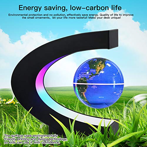 Magnetic Levitation Globe with LED Light, Cool Gadgets Floating Lamp Globe Decor, Cool Tech Gifts for Men/Father/Husband/Boyfriend/Kids/Boss, Great Technology Graduation Gifts (Blue) - Game-Savvy