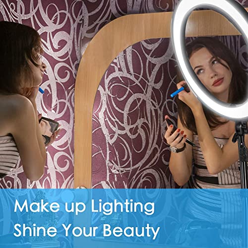 Kaiess 10.2" Selfie Ring Light with 65" Adjustable Tripod Stand & Phone Holder for Live Stream/Makeup, Upgraded Dimmable LED Ringlight for Tiktok/YouTube/Zoom Meeting/Photography - Game-Savvy
