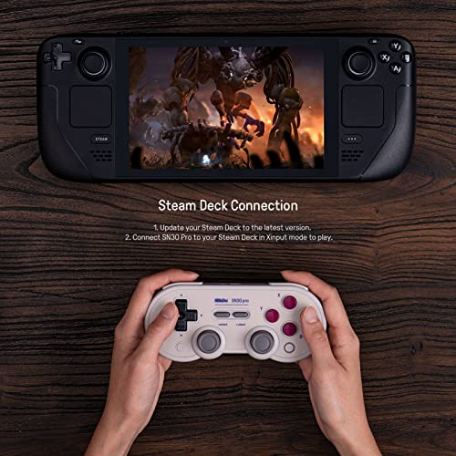 8Bitdo Sn30 Pro Bluetooth Controller for Switch/Switch OLED, PC, macOS, Android, Steam Deck & Raspberry Pi (Gray Edition) - Game-Savvy