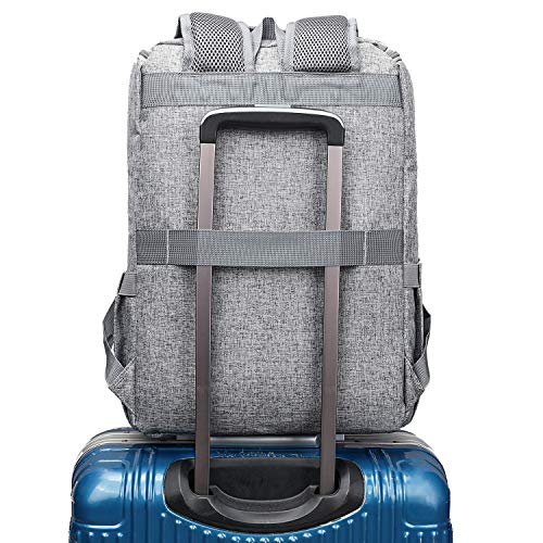 Vintage Backpack Travel Laptop Backpack with usb Charging Port for Women & Men School College Students Backpack Fits 15.6 Inch Laptop Grey - Game-Savvy