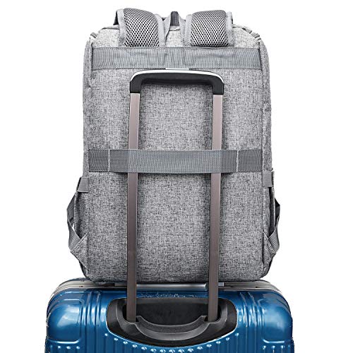 Vintage Backpack Travel Laptop Backpack with usb Charging Port for Women & Men School College Students Backpack Fits 15.6 Inch Laptop Grey - Game-Savvy