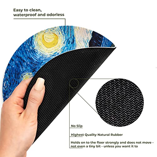 ARTHERE Mouse Pad - Mousepad, Mouse Pads with Famous Art, Cute Mouse Pad, Mouse Mat, Mouse Pads for Wireless Mouse, Leather Mousepad (The Starry Night by Vincent Van Gogh) - Game-Savvy