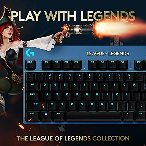 Logitech G PRO Mechanical Gaming Keyboard - Ultra-Portable Tenkeyless Design, Detachable USB Cable, LIGHTSYNC RGB Backlit Keys, Official League of Legends Edition - Game-Savvy