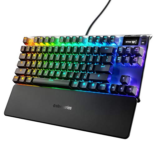SteelSeries Apex Pro TKL Mechanical Gaming Keyboard – World’s Fastest Mechanical Switches – OLED Smart Display – Compact Form Factor – RGB Backlit - Game-Savvy