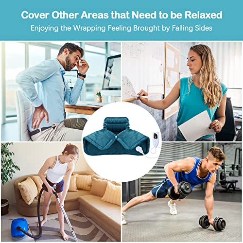 Heating Pad for Neck and Shoulders, 2lb Large Weighted Neck Heating Pad Electric for Neck Shoulder Pain Relief, 6 Heat Settings 4 Auto-Off, Gifts for Women Men Mom Dad, 16"x23" (Blue) - Game-Savvy