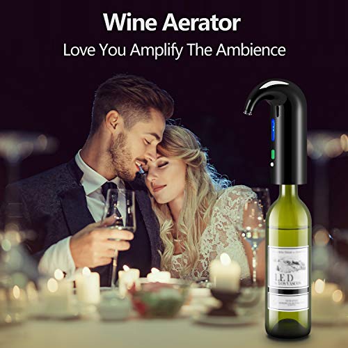 Wine Aerator Gifts Electric Wine Decanter and Dispenser One Touch Red -White Wine Accessories Aeration Work with Wine Opener for Beginner Enthusiast -Wine Gift Set - Game-Savvy