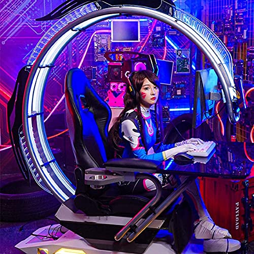 Fly YUTING Shark Gaming Chair, Ergonomic Computer Cockpit Chair with LED Light, Minimalist Racing Simulator Cockpit Game Chair, Computer Chair for Office and Home - Game-Savvy