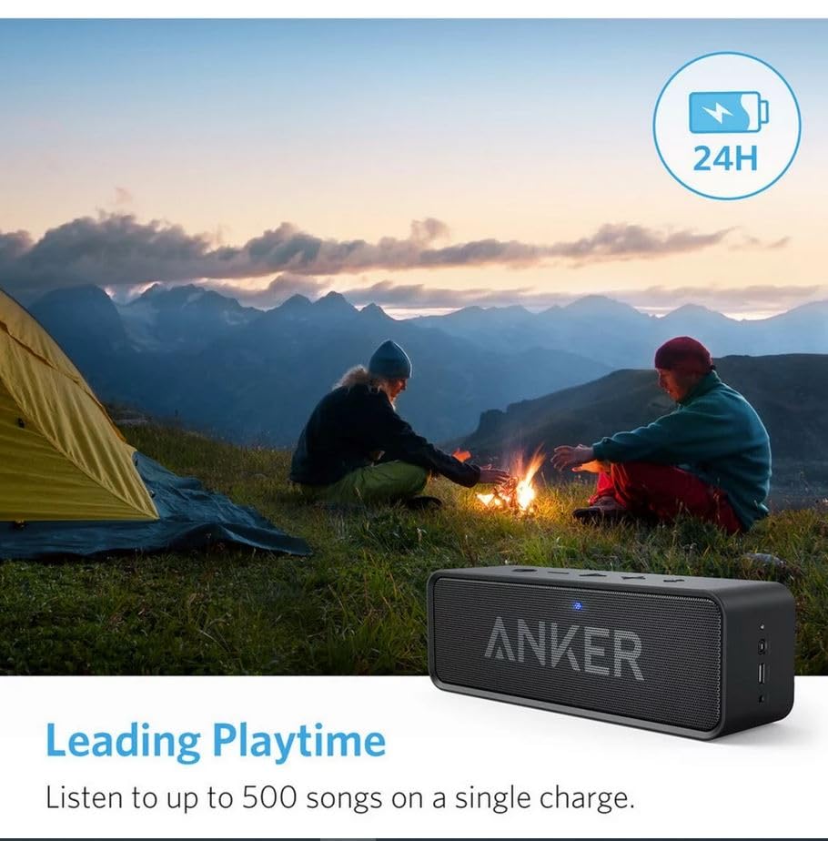 Upgraded, Anker Soundcore Bluetooth Speaker with IPX5 Waterproof, Stereo Sound, 24H Playtime, Portable Wireless Speaker for iPhone, Samsung and More - Game-Savvy