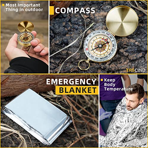 Gifts for Men Dad Husband, Survival Kit 14 in 1, Survival Gear and Equipment, Christmas Stocking Stuffers Fishing Hunting Birthday Gifts for Him Boyfriend Teen Boy Women, Cool Gadgets - Game-Savvy