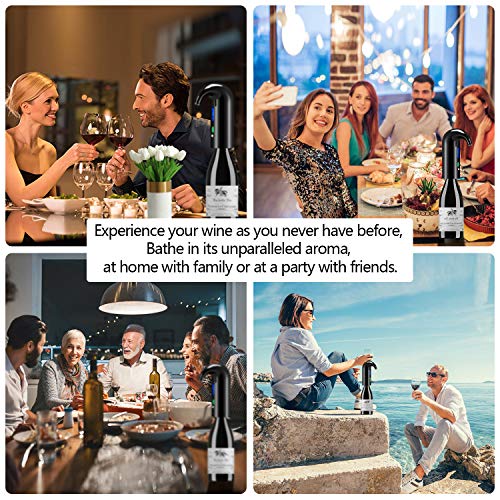 Wine Aerator Gifts Electric Wine Decanter and Dispenser One Touch Red -White Wine Accessories Aeration Work with Wine Opener for Beginner Enthusiast -Wine Gift Set - Game-Savvy