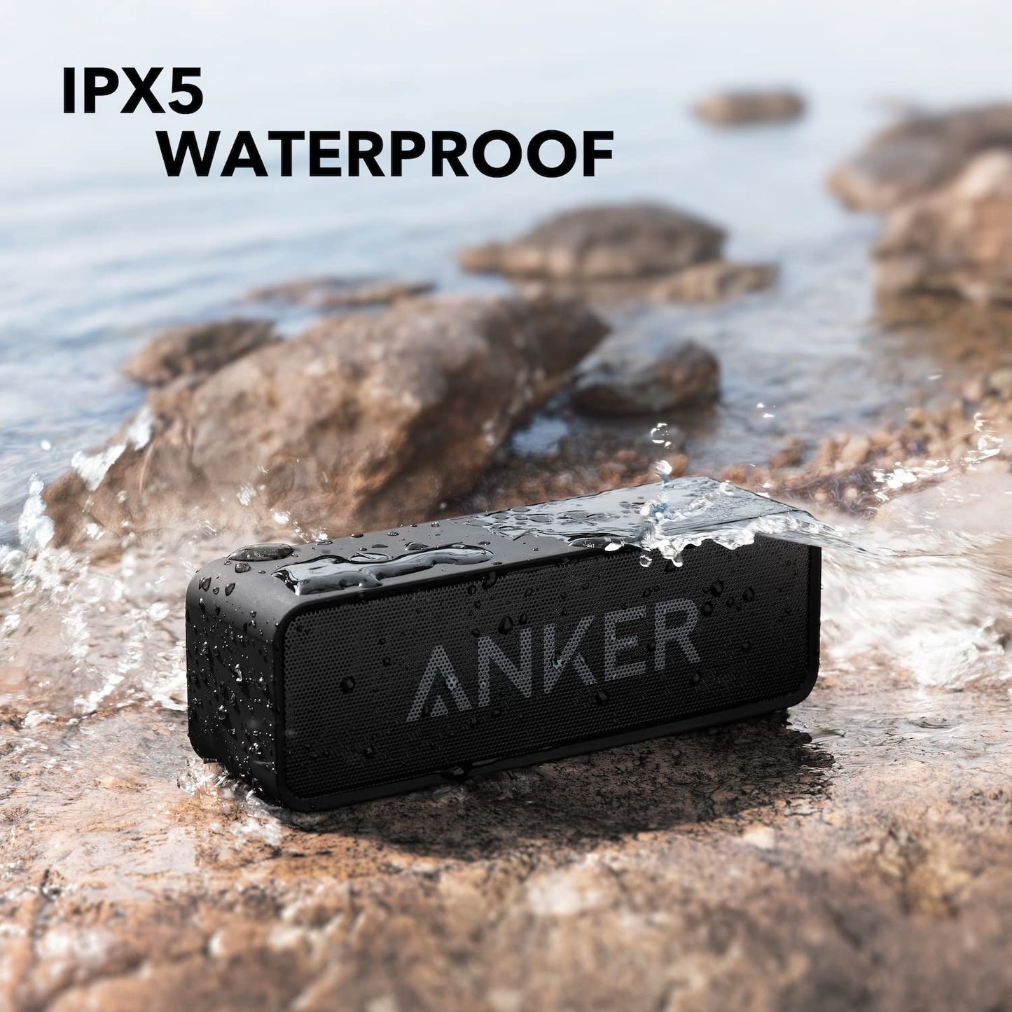 Upgraded, Anker Soundcore Bluetooth Speaker with IPX5 Waterproof, Stereo Sound, 24H Playtime, Portable Wireless Speaker for iPhone, Samsung and More - Game-Savvy