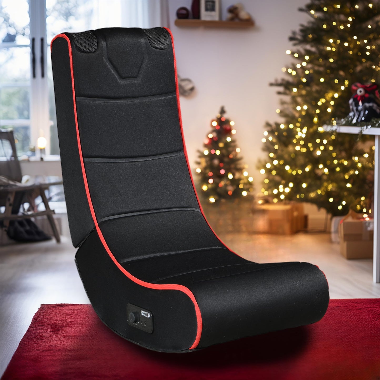 Floor Chair Video Gaming Chair, Floor Gaming Chair with Built-in Speakers for TV Playing Video Games, Foldable Backrest Meditation Lazy Chair for Teens and Adults - Game-Savvy