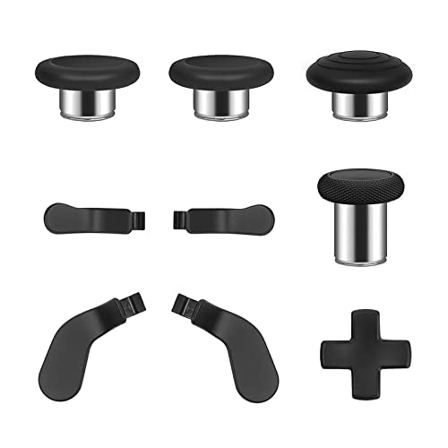 Metal Paddles Accessories for Xbox Elite Controller Series 2 Core, Thumbsticks Replacement Parts for Elite Series 2 Controller, 9 in 1 Component Pack Includes Replacement Joysticks, D-Pad & Paddles - Game-Savvy