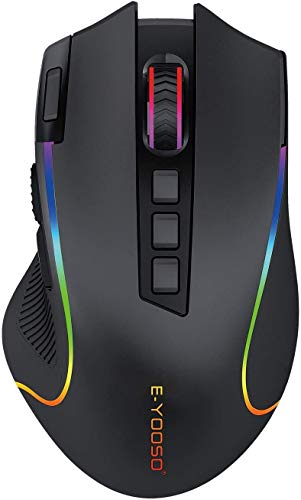 Niceon Wireless Gaming Mouse RGB Backlit, Rechargeable, 9 Programmable Buttons, Ergonomic Mouse for PC Laptop Gamer - Game-Savvy