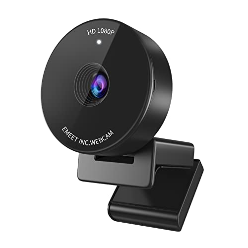 1080P Webcam - USB Webcam with Microphone & Physical Privacy Cover, Noise-Canceling Mic, Auto Light Correction, EMEET C950 Ultra Compact FHD Web Cam w/ 70° View for Meeting/Online Classes/Zoom/YouTube - Game-Savvy