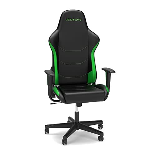 RESPAWN 110 Ergonomic Gaming Chair - Racing Style High Back PC Computer Desk Office Chair - 360 Swivel, Integrated Headrest, 135 Degree Recline with Adjustable Tilt Tension & Angle Lock - 2023 Green - Game-Savvy