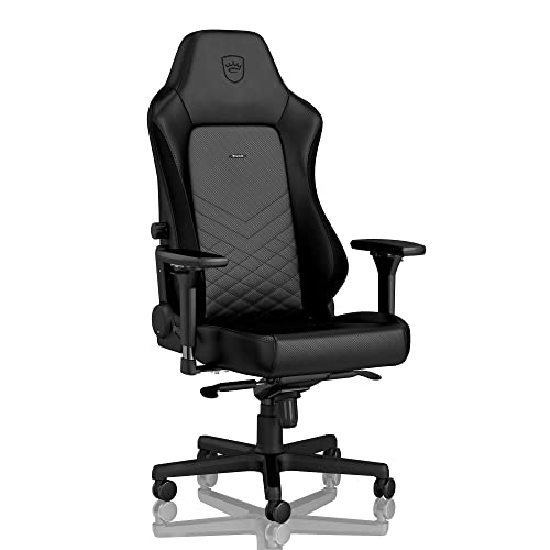 noblechairs Hero Gaming Chair/Office Chair with Lumbar Support, PU Faux Leather, Black - Game-Savvy